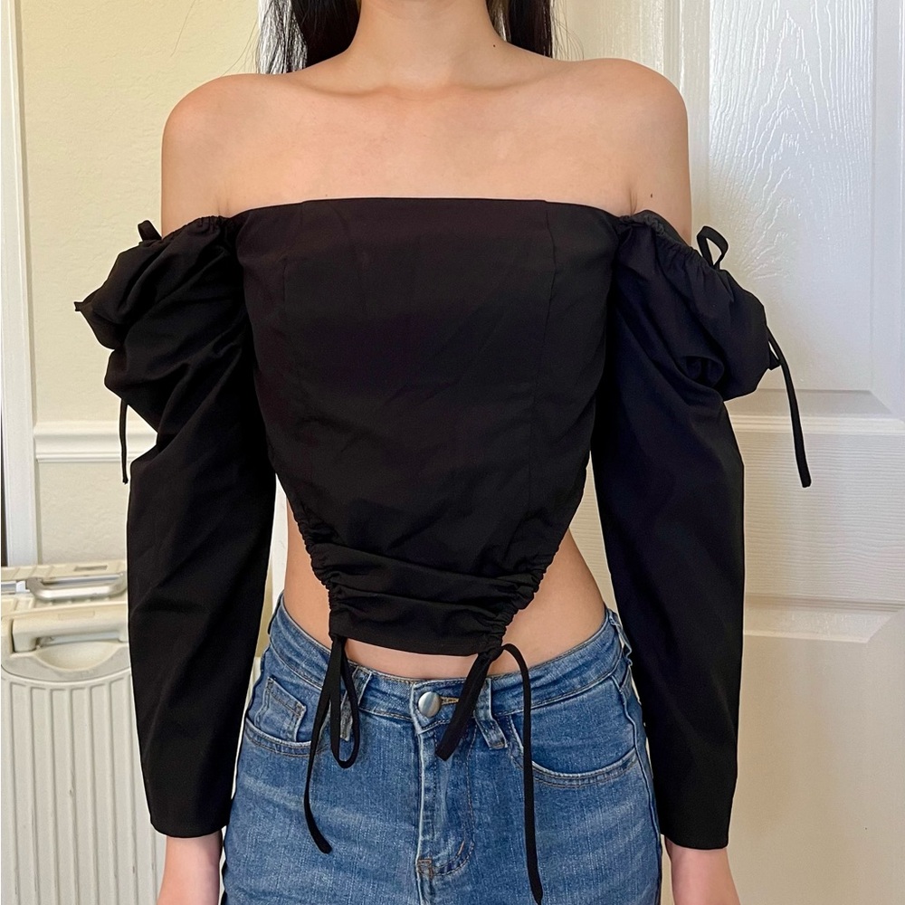 Missguided Black Blouse Size 2